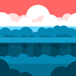 Sunset in the distance