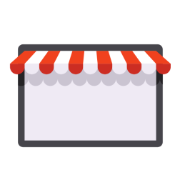 Storefront online shopping icon