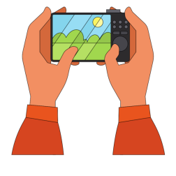 Taking pictures with a camera
