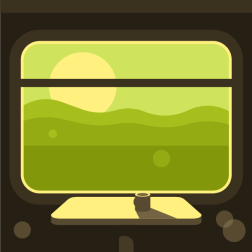 Window in a train
