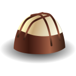 Illustration of delicious chocolate praline