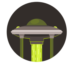 UFO lifts off