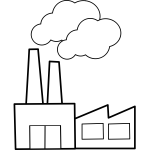 Vector clip art of industrial building