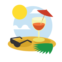 Relaxing vacation concept