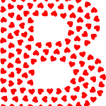 Valentine Hearts Alphabet Font B