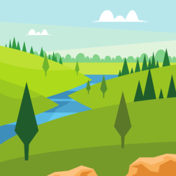 River in the valley