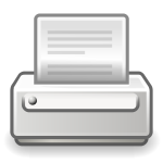 Vector clip art of old style PC printer icon