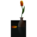 Tulip in a vase vector illustration