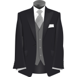 Wedding suit on a stand vector clip art