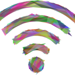 Colored wi fi symbol