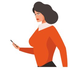 Woman with a smartphone