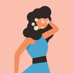 Girl with flowers in her hair-1752601684