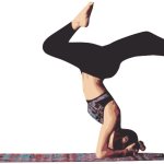 Yoga lady and mat