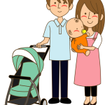 Family with baby cartoon illustration (#3)